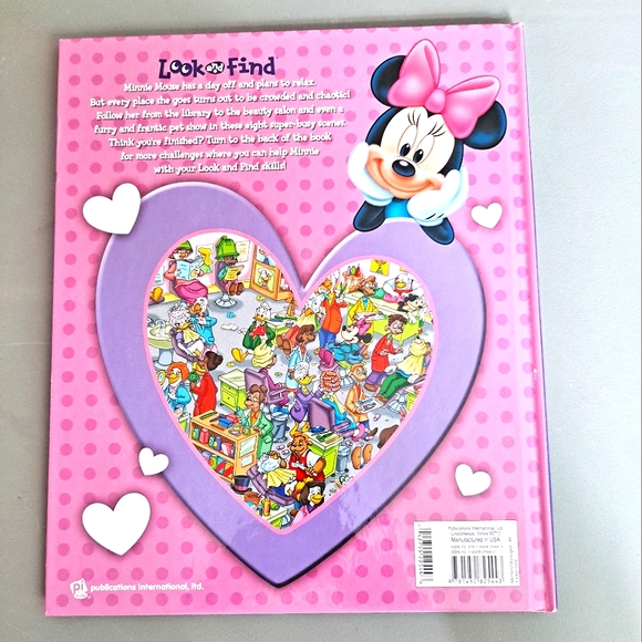 Disney Minnie Mouse Large Hardcover Look And Find ๐ Children's Book  NWOT - Picture 3 of 3